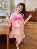 Đầm suông đính nơ Labubu dễ thương cho bé gái BGB124015