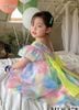 Đầm công chúa loang màu nơ xanh dễ thương cho bé gái DGB292470