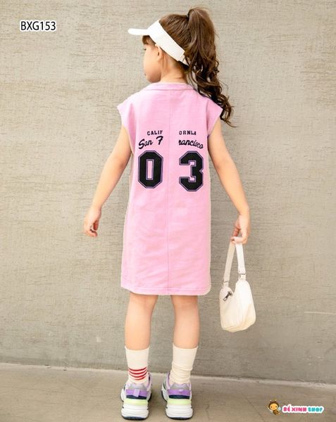 [XẢ KHO] Đầm suông mặt cười dễ thương cho bé gái BXG153