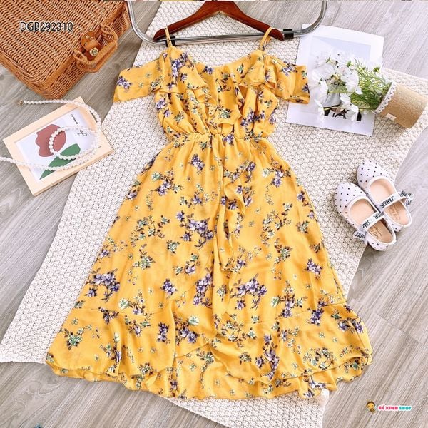 Đầm maxi họa tiết bông tay dài cho mùa hè rực rỡ  Đầm dạo phố