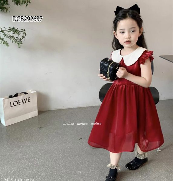 Đầm lụa cổ sen dễ thương cho bé gái DGB292637