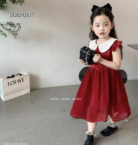Đầm lụa cổ sen dễ thương cho bé gái DGB292637