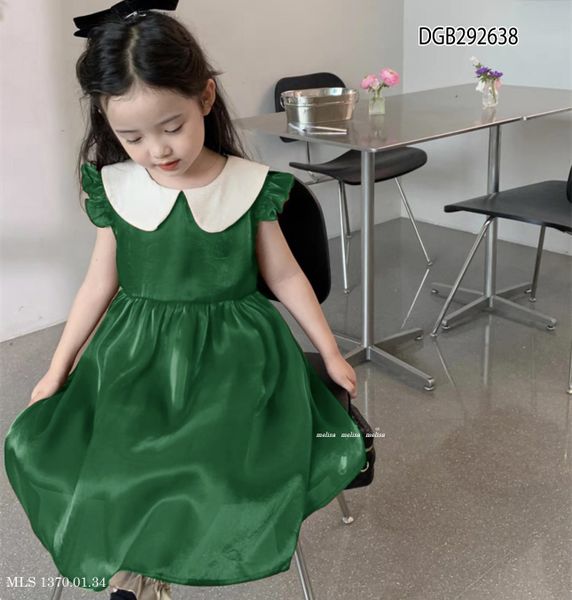 Đầm lụa cổ sen dễ thương cho bé gái DGB292637