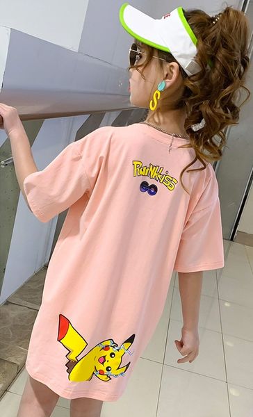 Đầm thun Pokemon năng động cho bé gái