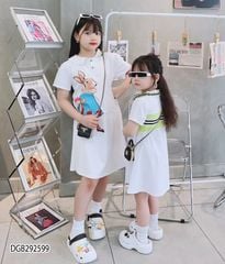 Đầm thun polo in thỏ dễ thương cho bé gái DGB292599