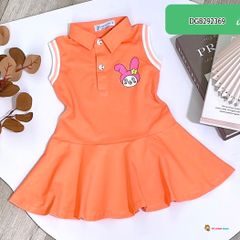 Đầm trụ phối bo in thỏ dễ thương cho bé gái DGB292368