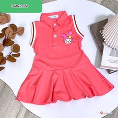 Đầm trụ phối bo in thỏ dễ thương cho bé gái DGB292368