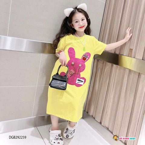 [XẢ KHO] Đầm form rộng in thỏ dễ thương cho bé gái DGB292259