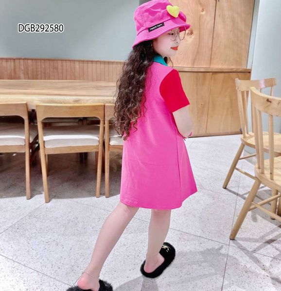 Đầm cổ trụ in hoạt hình dễ thương cho bé gái DGB292578