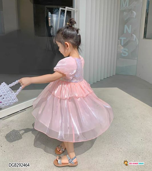 Đầm công chúa đính kim sa dễ thương cho bé gái DGB292464