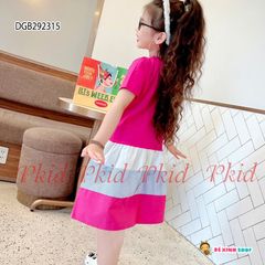 Đầm tầng phối màu dễ thương cho bé gái DGB292315