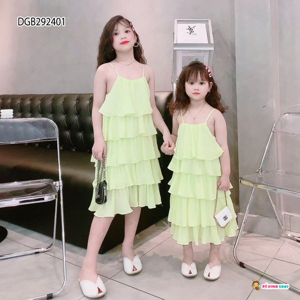 [XẢ KHO] Đầm voan tầng dập ly dễ thương cho bé gái DGB292399