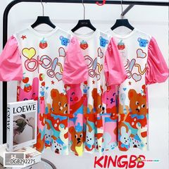 [XẢ KHO]  Đầm 3D tay phồng dễ thương cho bé gái (KING BB) DGB292275
