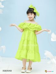 Đầm tơ kính kèm kẹp tóc dễ thương cho bé gái DGB292457