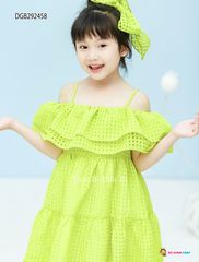 Đầm tơ kính kèm kẹp tóc dễ thương cho bé gái DGB292457