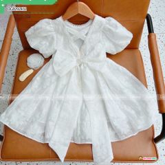 Đầm xô gấm nơ sau dễ thương cho bé gái DGB292432