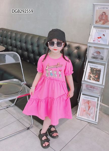 Đầm xoè in vịt dễ thương cho bé gái DGB292558