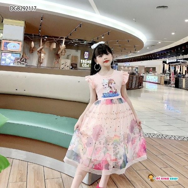 [XẢ KHO] Đầm công chúa elsa dễ thương cho bé gái DGB292115