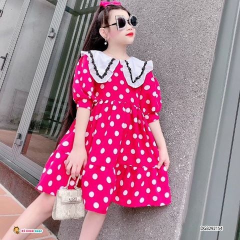 [XẢ KHO] Đầm bi cổ sen dễ thương cho bé gái DGB292154
