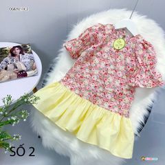 Đầm kate bông tay chuông dễ thương cho bé gái DGB292174