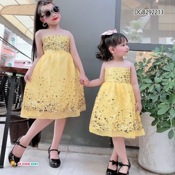 Đầm phối kim sa dễ thương cho bé gái DGB292212