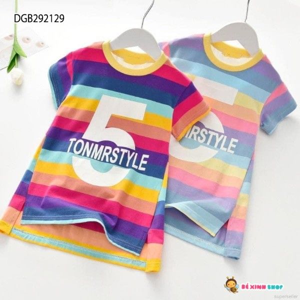 [XẢ KHO] Đầm sọc sắc màu số 5 dễ thương cho bé gái DGB292129