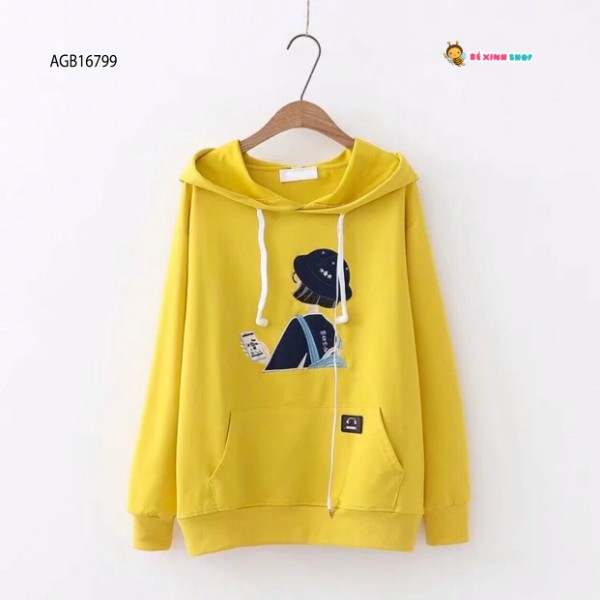 [XẢ KHO] Áo hoodie NÓN IN CÔ GÁI  AGB16799