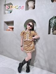 [XẢ KHO]Set váy Dior in toàn thân dễ thương cho bé gái đi chơi BGB123246