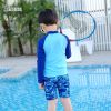 [HÀNG CAO CẤP] Đồ bơi dài tay in cua kèm nón dễ thương cho bé trai BTB27673