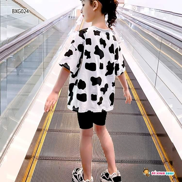 Bộ quần áo bé gái Bò Sữa quần legging BXG024