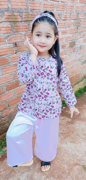 Bộ bà ba kèm băng đô dễ thương cho bé gái BGB123099