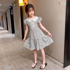 [XẢ KHO] Đầm bi cổ sen DGB191826