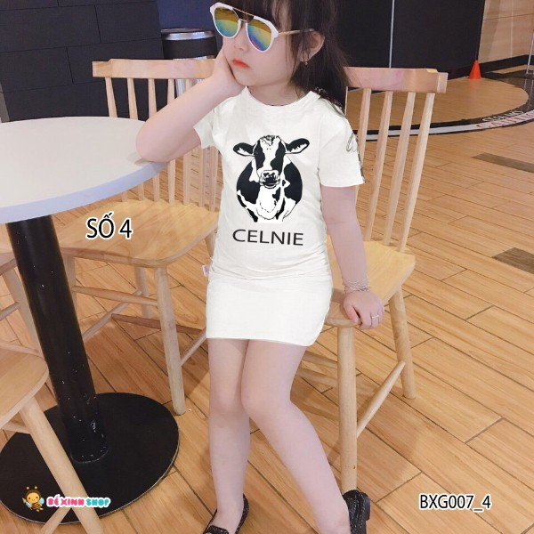 [XẢ KHO] Đầm body in hình dễ thương cho bé gái BXG007