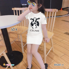 [XẢ KHO] Đầm body in hình dễ thương cho bé gái BXG007