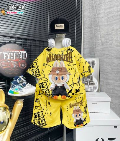 [XẢ KHO] Set thun in charm Winhouse Labubu dễ thương cho bé trai BTB28618