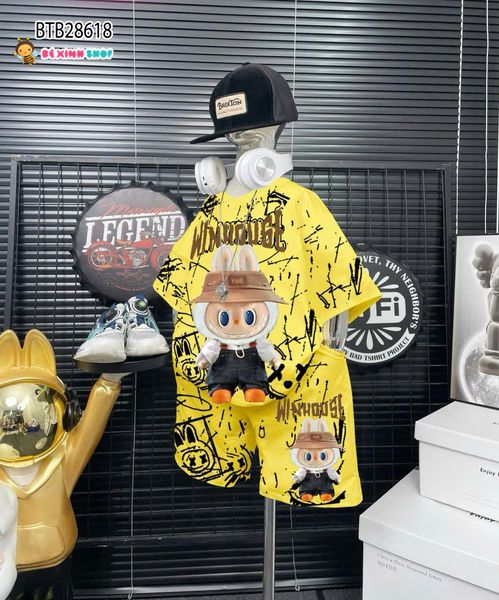 Set thun in charm Winhouse Labubu dễ thương cho bé trai BTB28618