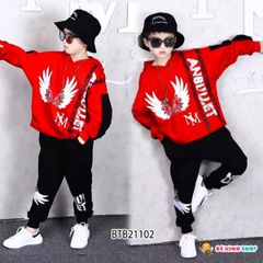 [XẢ KHO] Bộ áo nón dài tay đôi cánh dễ thương cho bé trai BTB21102