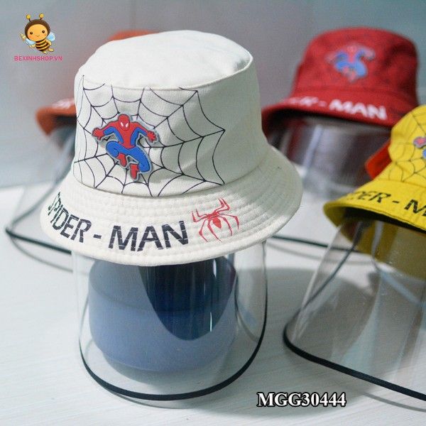 Nón chóng dịch vành tròn SPIDER-MAN TRẮNG dễ thương cho bé MGG30444