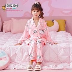 Pijama tay dài họa tiết hoạt hình dễ thương cho bé gái BGB124145