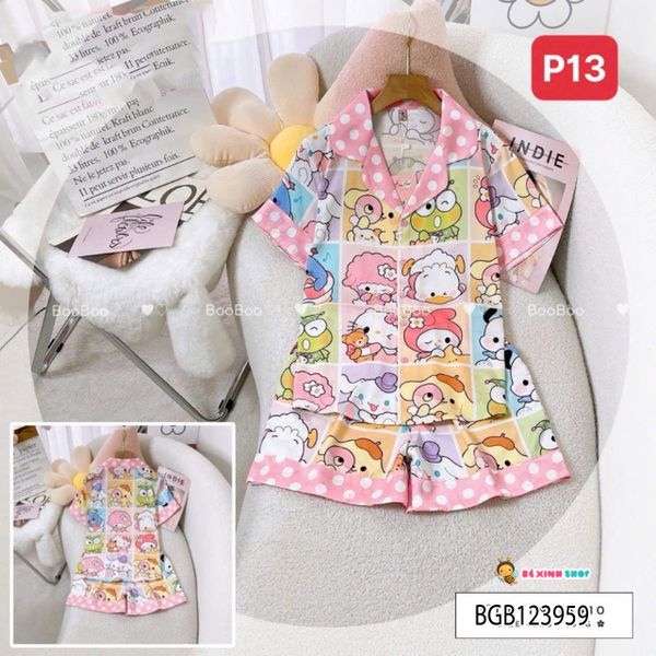 Pijama đùi hoạ tiết dễ thương cho bé gái BGB123958