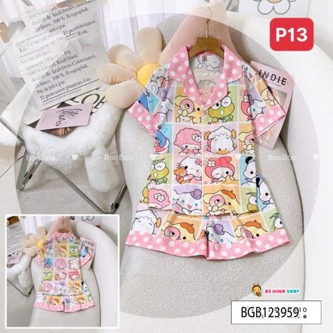 Pijama đùi hoạ tiết dễ thương cho bé gái BGB123958