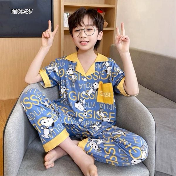 Bộ pijama dễ thương cho bé trai mặc nhà BTB28487