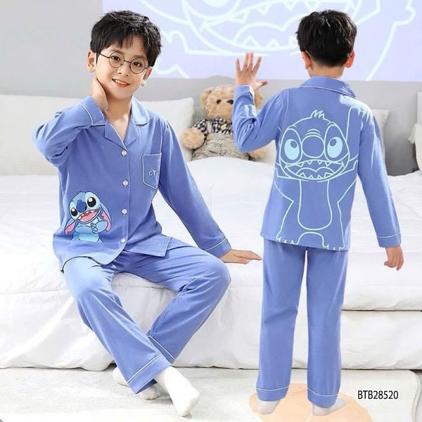 Pijama dài tay mặc ngủ dễ thương cho bé trai BTB28519