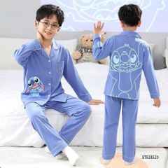 Pijama dài tay mặc ngủ dễ thương cho bé trai BTB28519