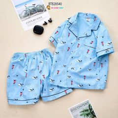 Set pijama B2 đùi hoạ tiết dễ thương cho bé trai BTB28539