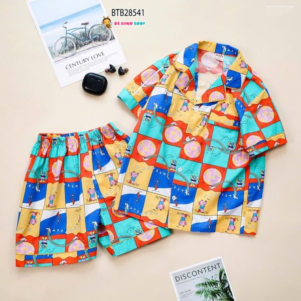 Set pijama B2 đùi hoạ tiết dễ thương cho bé trai BTB28539