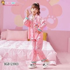 Pijama tay dài họa tiết hoạt hình dễ thương cho bé gái BGB124145