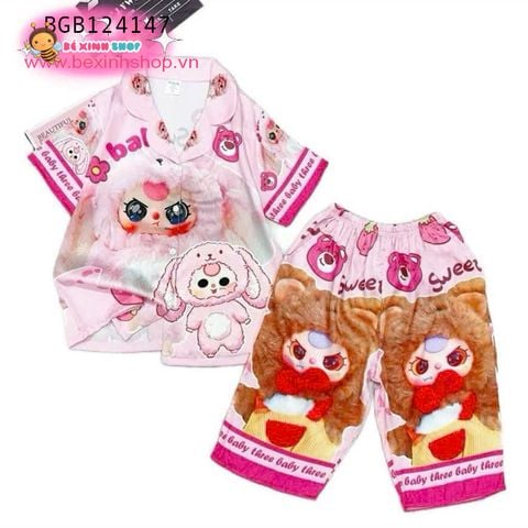 Pijama lửng họa tiết hoạt hình dễ thương cho bé gái BGB124147