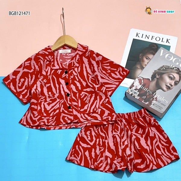 Pijama in beo dễ thương cho bé gái BGB121470