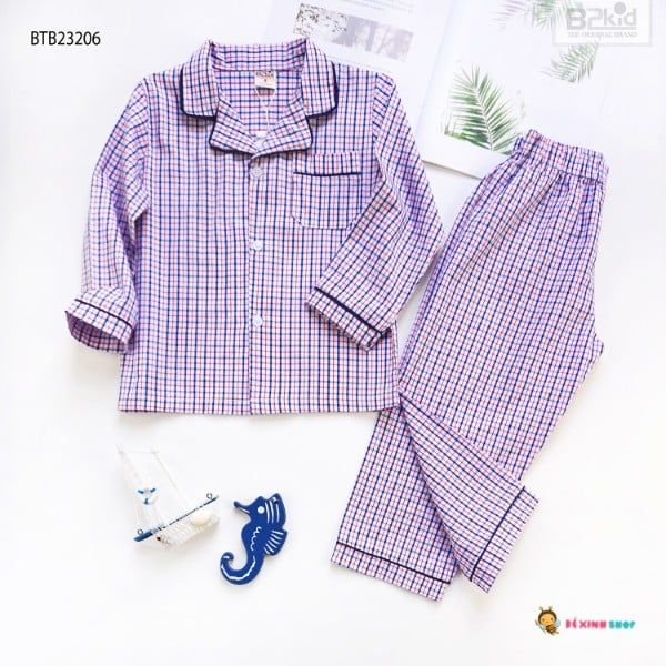 [XẢ KHO] Bộ pijama dài tay dễ thương cho bé trai BTB23205